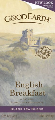 Good Earth Tea English Breakfast, 25-Count Boxes (Pack of 6) by Good Earth