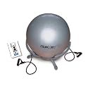 Reebok Gym Ball with Swivel Seat, Resistance Tubes and DVD
