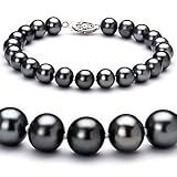 PearlsOnly Black 7-8mm AA Freshwater Pearl Bracelet