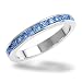 Bling Jewelry Sterling Silver Eternity Band December Birthstone Blue Topaz Color Cz