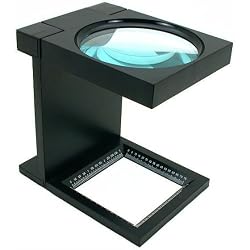 2.5x Folding Desktop Magnifier Scale Stamp Coin Tool