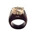 Wooden Ring with Rutilated Quartz in White Gold From the Amazonas Collection By Mauricio Serrano Jewelry
