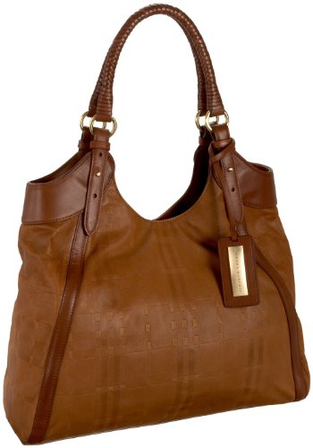 SONDRA ROBERTS NEW YORK Embossed Plaid N/S Hobo