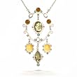 Yoolie's Sea-foam Green, Opal and Beige Toned Blue Haze Fashion Necklace #5207 YN GN ONK