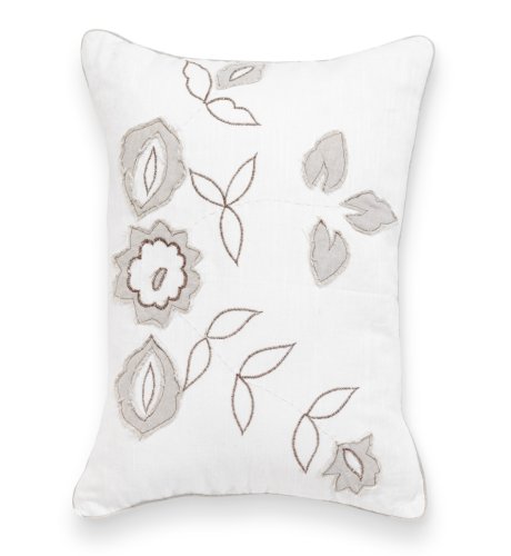 Embroidered Linen Blend Cushion