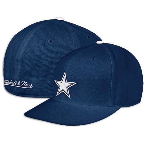 Dallas Cowboys Throwback Logo Fitted Hat (Navy)