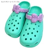 【レディース】おでかけるんるんEVAリボンちゃんサンダル2012☆女性用ファッション雑貨（靴）通販☆【ミントグリーン×PU Mサイズ】 レディース