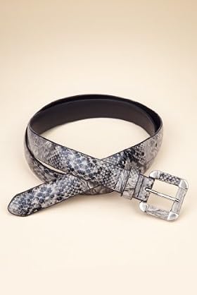 Square Buckle Animal Print Belt