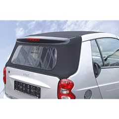 Cabrioverdeck Smart Fortwo Cabrio BR450 nur Heckteil mit Scheibe ohne Vorderteil Bj. 00-06 original deutscher Sonnenland Verdeckstoff, schwarz