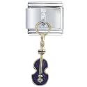 Violin Purple Italian Charms