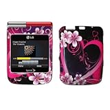 Premium Purple Flowers and Hearts Design Snap-On Cover Hard Case Cell Phone ....