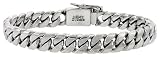 Gent's Sterling Silver 3/8 (10 mm) Wide, Hand Made Cuban Link Bracelet,