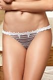 Lise Charmel Fashion Nautica Black Striped Sexy Thong
