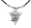 St. Louis Rams Leather Necklace w/Beads & Pewter Pendant - NFL Football Fan Shop Sports Team Merchandise