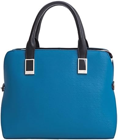 Deer Mum Fashionable Handbags Women Designer Genuine Leather Colorful Bag (blue, L)