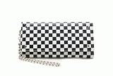 市松 ブロックチェック チェーン付き長財布[CODE:0062198] ホワイト FREE