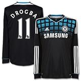 11-12 Chelsea Away L/S Shirt + Drogba 11-XL
