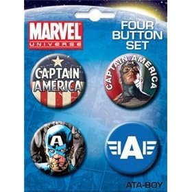  Marvel Comics Captain America Button Set 81800BT4