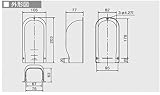 オーケー器材 配管化粧ダクト(スカイダクト)TDシリーズ(ウォールカバー直付用)グレー(20個入) K-TDWA8AH