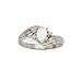 14K White Gold 0.03 ct. Diamond and 6 x 4 MM Oval Shaped Opal Ring