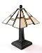 Mission Arts and Crafts Tiffany Style Stained Glass Mini Accent Lamp
