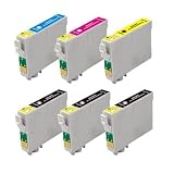 Epson Compatible Cartridge Ink # 69 T069 6 Pk Combo 3 Black, 1 Cyan, 1 Magenata, 1 Yellow