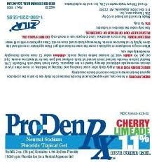 Pro Den Pro-Den Neutral Sodium Fluoride Topical Gel 1.1 CHERRY LIMEADE NEW FREE SHIP