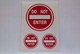 Do NOT Enter Road Sign Red Decal Sticker Set of 3 NEW