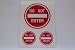 Do NOT Enter Road Sign Red Decal Sticker Set of 3 NEW
