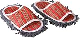 Dust Mop Plaid Dusting Slippers As Seen On TV