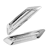 Chrome Silvery Front Rear Middle Universal Car SUV Truck Air Flow Intake Euro Duct... 