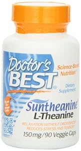 Doctor's Best Suntheanine L-Theanine (150mg) Vegetable Capsules, 90-Count