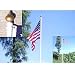 New 25' Aluminum Telescopic Flagpole Includes U.S Flag & Gold Ball Flag Pole Telescoping