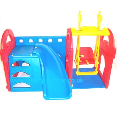 Childrens Toyshop  Toys : LARGE OUTDOOR 2 IN 1 SLIDE AND SWING