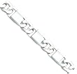 White Gold Heavy Link Bracelet 9"