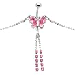 Pink Striking Gem Butterfly Belly Chain