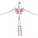 Pink Striking Gem Butterfly Belly Chain