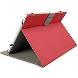 【8.9インチ から 10インチ のタブレットに対応】 ahha 日本正規品 Universal Tablet Case MAX, Ketchup Red タブレット 汎用 スタンド機能 つき ブックタイプ フリップ ケース, ケチャップ・レッド 【iPad 初代~Air 2, Android Windows 8.1 タブレット 対応】 A-TC00A100-UM04 ケチャップ