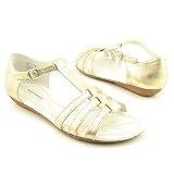 Hush Puppies Chianti Metallic Gladiator Womens 8 UK