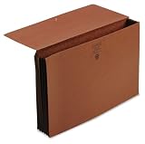 Smead 71189 Extra-Wide 5in Expansion Wallets w/Elastic Cord, Redrope, Legal, Red, 1/Eh, Carton of 40