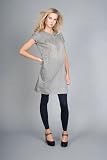 Button Front Cute Grey Dresses by Trinity