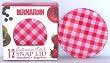 Bernardin Collection Elite Mason Jar Lids - Standard - Gingham - Red Bernardin Collection Elite Mason Jar Lids - Standard - Gingham - Red