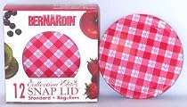 Mason Jar Lids - Standard - Gingham - Red