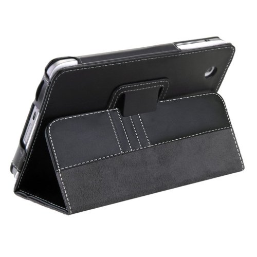 Poetic Slimbook Leather Case Cover With Stand For Lenovo Ideapad A1 22282EU 7-Inch Tablet Black