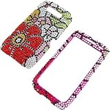 Rhinestones Protector Case for BlackBerry Torch 9850 9860, Green & Red Flow ....