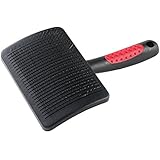 Dog Self-Cleaning Slicker Brush -Painless Cleaning & Grooming, Instant Cleanup. Love It Or Your Money Back! Wet Or Dry, Powerful But Gentle Stainless Steel Bristles, 100% Safe For Your Pet, Keeps Furniture & Clothes Clean, Reduce Shedding -Epica