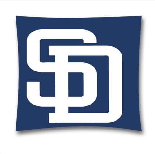 Simple Style Soft Cotton Linen MLB Throw Pillow Case San Diego Padres mobile Decor Cushion Covers Square 18x18 Inch 45x45cm