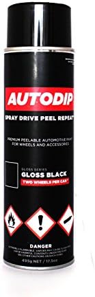 Autodip Gloss Series Peelable Spray on Vinyl 15.8oz Can Gloss Black