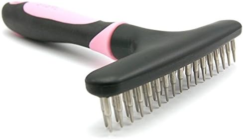 New Pet Fur Shedding Remove Grooming Rake Comb Brush Dog Cat Long Short Thick Hair, Pet supplies, Blue, Pink (Pink)