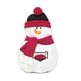 Arkansas Razorbacks Christmas Holiday Snowman Pillow